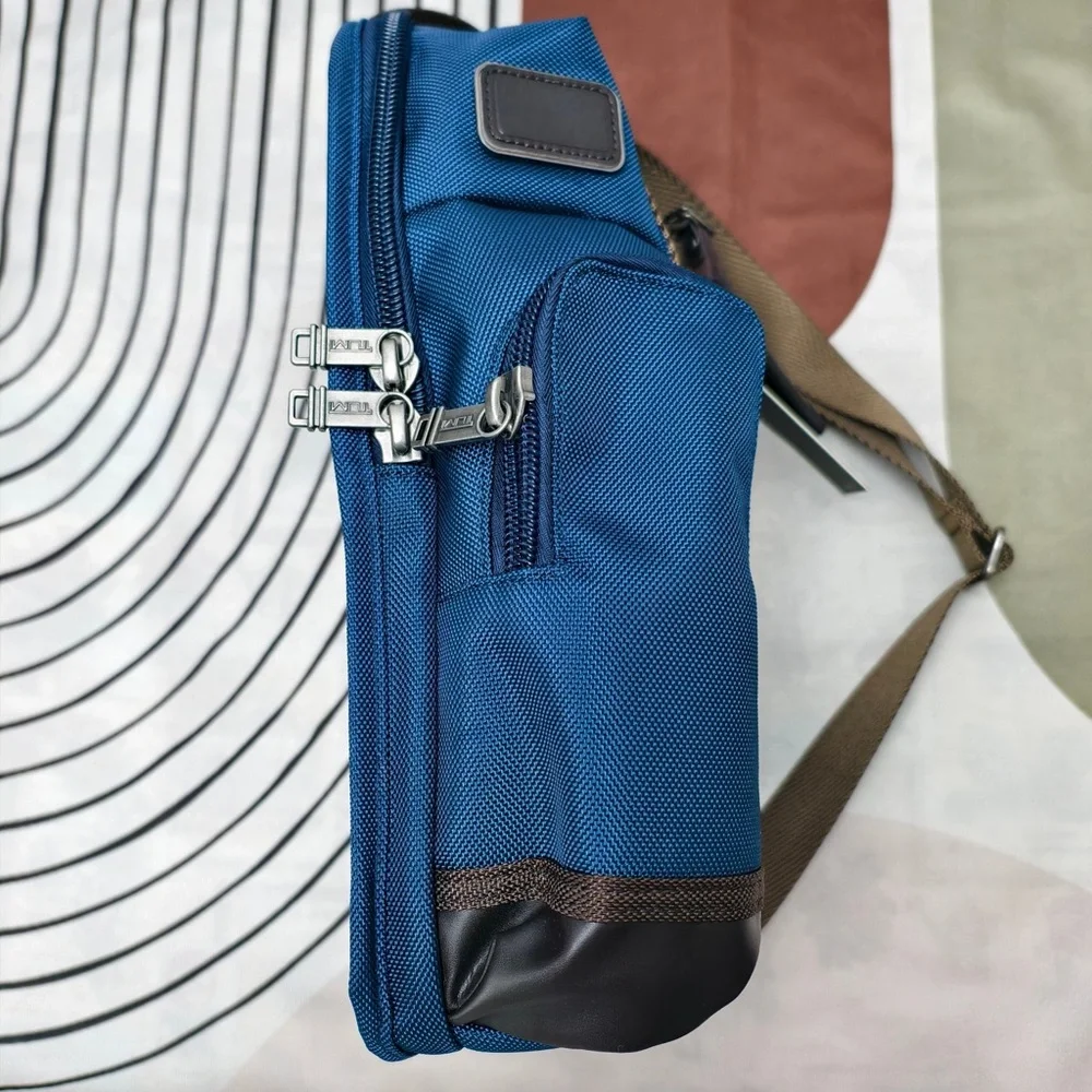 Tumi Alpha Bravo Monterey Sling Bag Blue Anti-Theft Crossbody